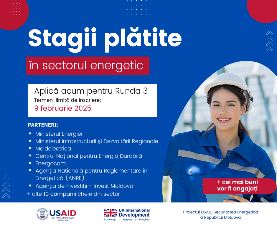 Baner - stagii platite in sectorul energetic
